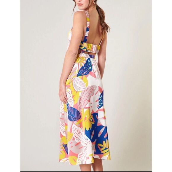 Tropical Print Midi Dress - Picture 7 of 10